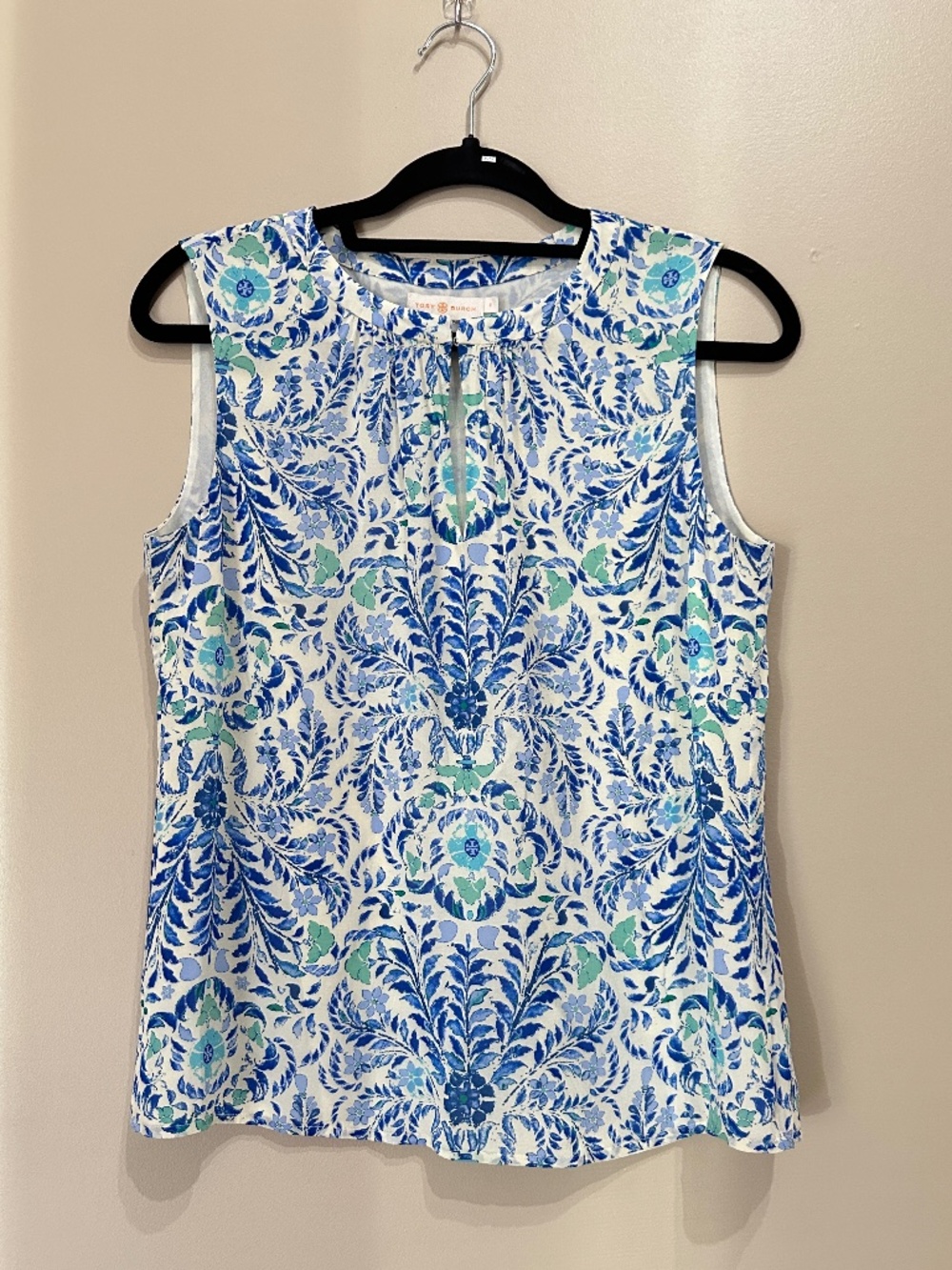 Tory Burch Silk Floral Tank Top Size S